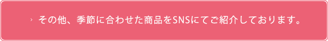 その他、季節に合わせた商品をSNSにてご紹介しております